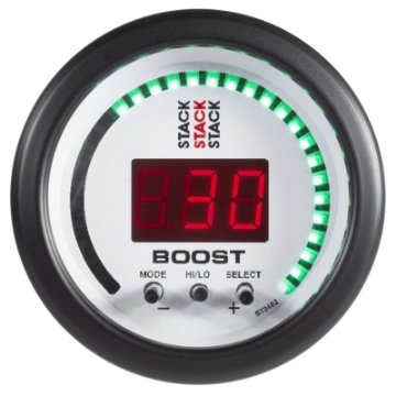 Picture of Autometer Stack 52mm -1 to +2 Bar -30INHG to +30 PSI Boost Controller - White