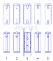 Picture of King Engine Bearings Performance Ford ZETEC 1-6L-1-8L-2-0L Main Race Bearing Set