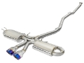 Picture of aFe Takeda 3in 304 SS Cat-Back Exhaust System w- Blue Tips 2017 Honda Civic Si I4 1-5L t