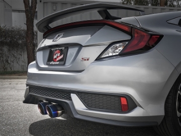 Picture of aFe Takeda 3in 304 SS Cat-Back Exhaust System w- Blue Tips 2017 Honda Civic Si I4 1-5L t