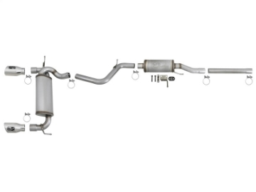 Picture of aFe Rebel Series 2-5in 409 SS Cat-Back Exhaust w- Polished Tips 07+ Jeep Wrangler JK V6 3-6L-3-8L