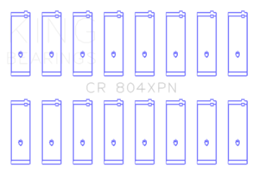 Picture of King Engine Bearings Ford 260ci 289ci 302 5-0L Windsor Performance Connecting Rod Bearing - Set of 8