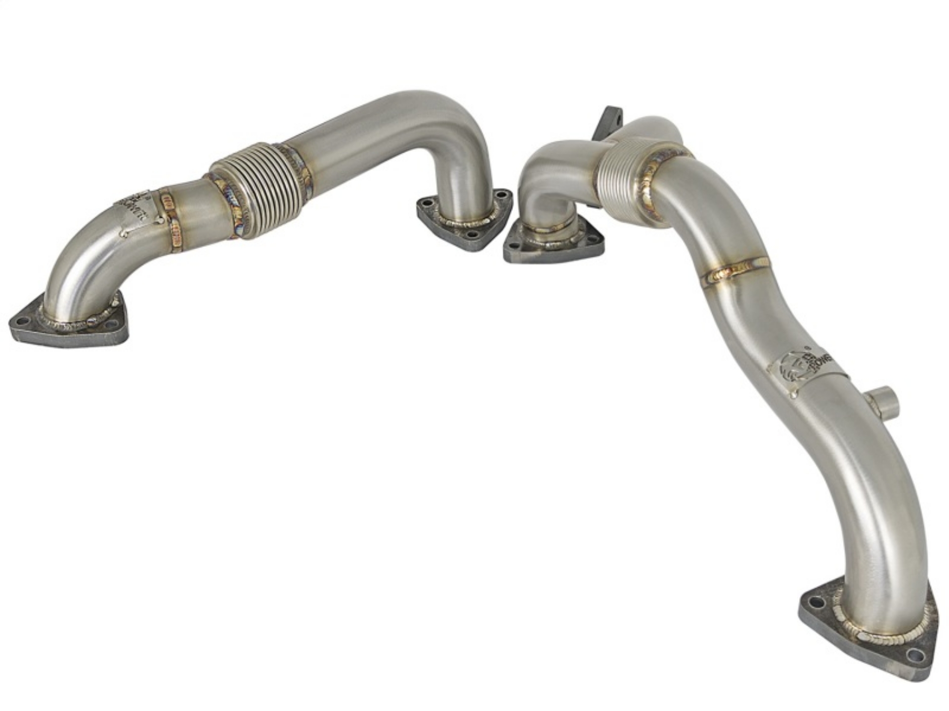 Picture of aFe Twisted Steel Header Up-Pipe 08-10 Ford Diesel Trucks V8-6-4L td