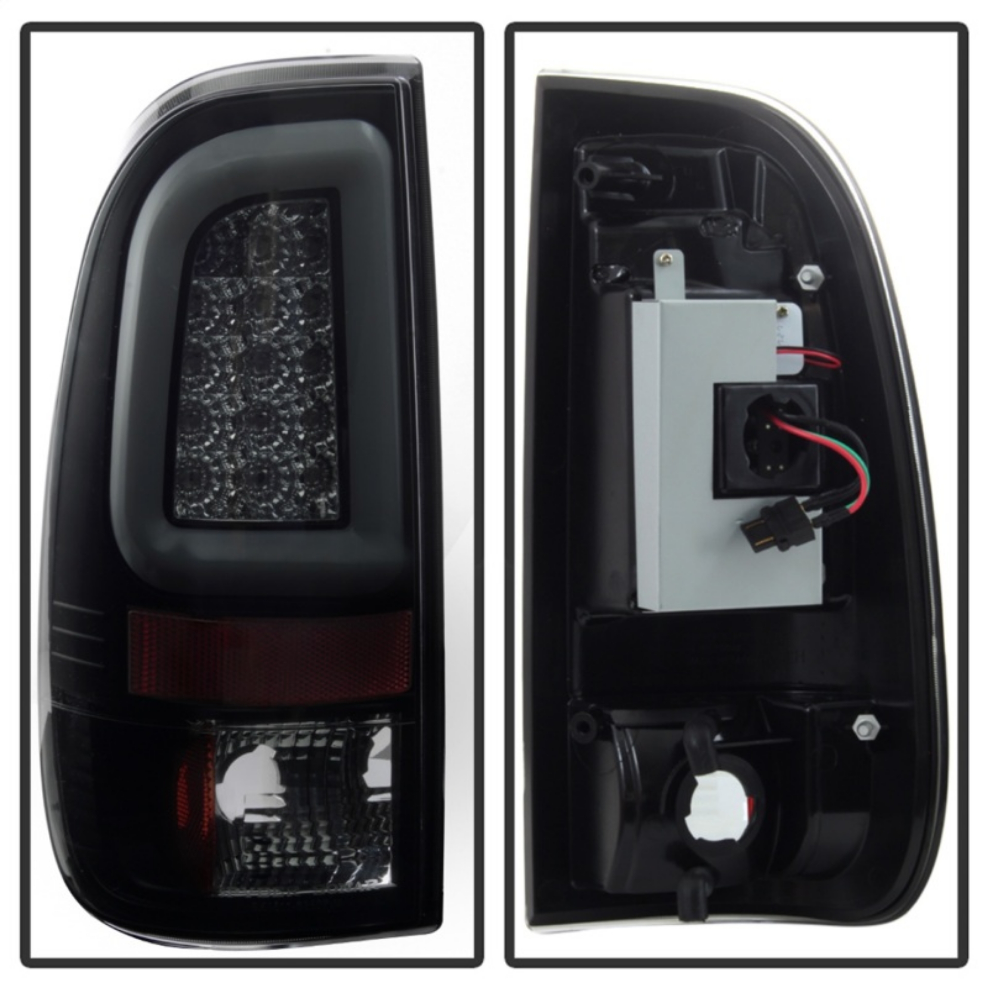 Picture of Spyder 97-03 Ford F150 Stylsd- F250 V3 Lght Bar LED Tail Lights - Blk Smk ALT-YD-FF15097V3-LBLED-BSM