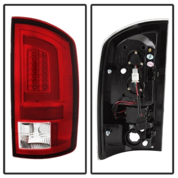 Picture of Spyder 07-09 Dodge Ram 2500-3500 V3 Light Bar LED Tail Lights - Red Clear ALT-YD-DRAM06V3-LBLED-RC