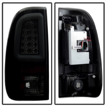 Picture of Spyder 08-16 Ford Super Duty F-250 V3 Light Bar LED Tail Lights - Blk Smoke ALT-YD-FS07V3-LBLED-BSM