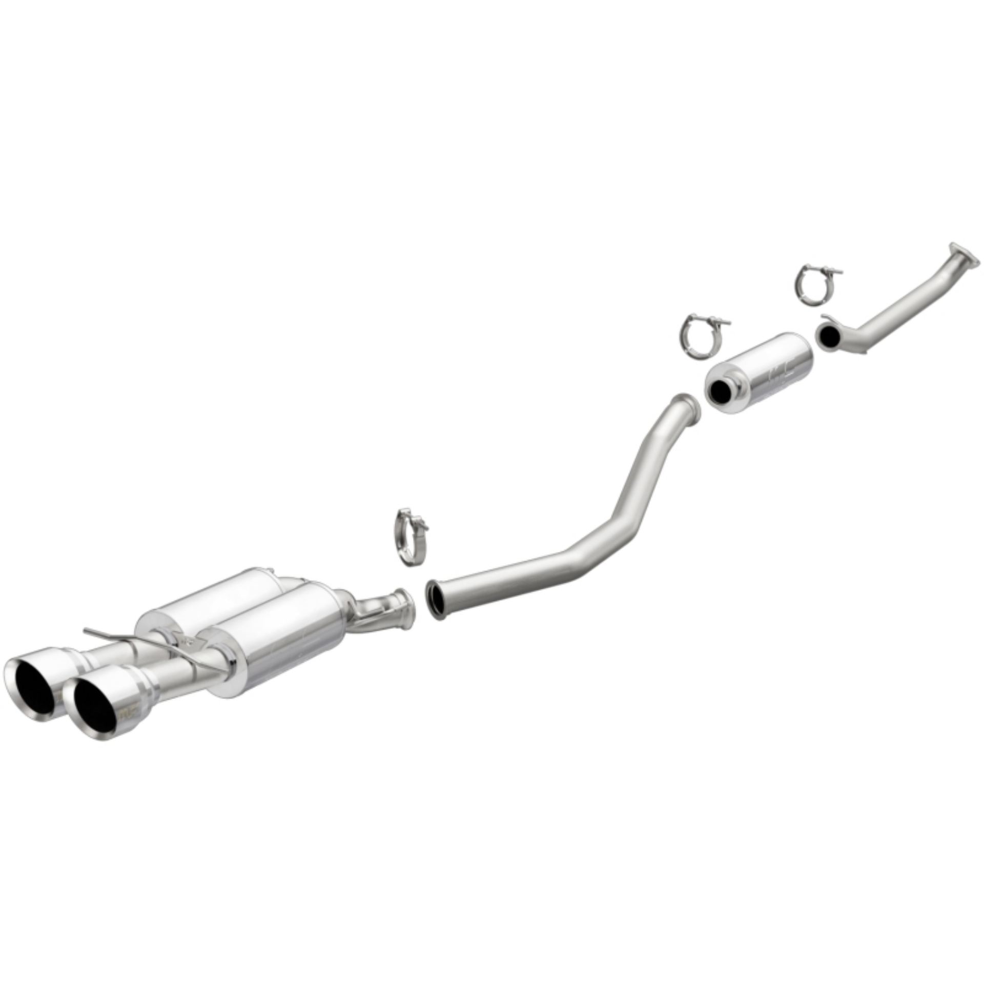Picture of MagnaFlow 2017+ Honda Civic 1-5L 409 SS Single Exit Polished 4-5in Dual Tips Cat-Back Exhaust