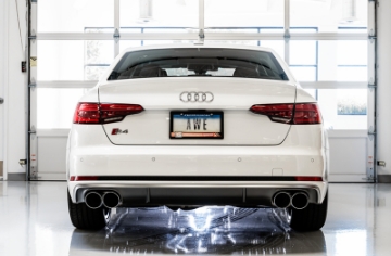 Picture of AWE Tuning Audi B9 S5 Sportback Track Edition Exhaust - Non-Resonated Silver 102mm Tips