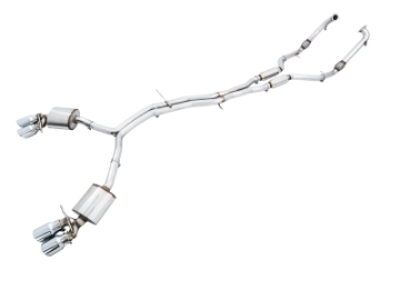 Picture of AWE Tuning Audi B9 S5 Sportback Touring Edition Exhaust - Non-Resonated Silver 90mm Tips