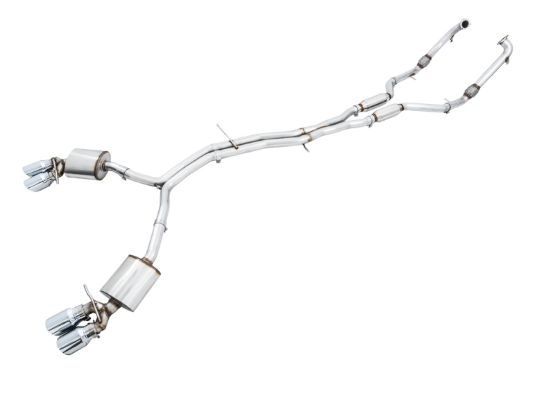 Picture of AWE Tuning Audi B9 S5 Sportback Touring Edition Exhaust - Non-Resonated Silver 102mm Tips