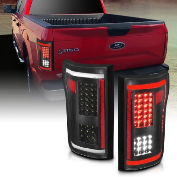 Picture of ANZO 2015-2017 Ford F-150 LED Taillights Black