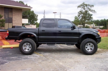 Picture of N-Fab Nerf Step 01-04 Toyota Tacoma Double Cab 5ft Bed - Gloss Black - W2W - 3in