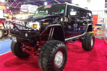 Picture of N-Fab Nerf Step 03-10 Hummer H2 SUV 4 Door - Tex- Black - W2W - 3in