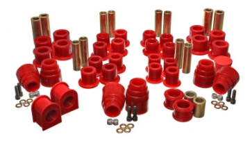 Picture of Energy Suspension 00-04 Ford Excursion 4WD Red Hyper-flex Master Bushing Set