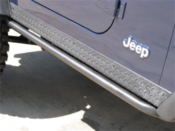 Picture of N-Fab RKR Rails 97-06 Jeep Wrangler TJ-BJ 2 Door All - Tex- Black - 1-75in