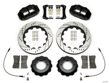 Picture of Wilwood Narrow Superlite Black 6R Front Kit 14in Drilled Rotor w- Lines 05-15 Toyota Tacoma