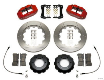 Picture of Wilwood Narrow Superlite Red 6R Front Kit 14in Slotted Rotor w- Lines 05-15 Toyota Tacoma