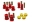 Picture of Energy Suspension 97-01 Dodge Dakota 2WD Red Front Control Arm Bushing Set