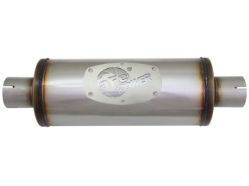 Picture of aFe MACH Force-Xp 409 SS Muffler 2-1-2in Center-Center 14in L X 6in Dia - Round Body