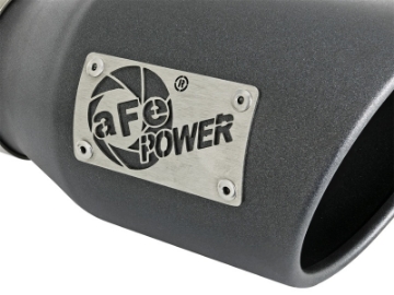 Picture of aFe MACH Force-Xp 3in 304 SS Metallic Black Exhaust Tip 3in In x 4-1-2in Out x 9in L Clamp-On Right