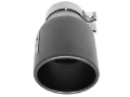 Picture of aFe MACH Force-Xp 3in 304 SS Metallic Black Exhaust Tip 3in In x 4-1-2in Out x 9in L Bolt-On Left