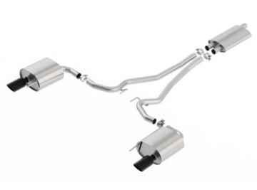 Picture of Borla 15-17 Ford Mustang EcoBoost 2-3L EC-Type Cat Back Single Round 4-0in OD 9-5in L Tips Exhaust