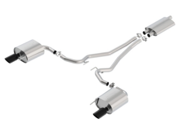 Picture of Borla 15-17 Ford Mustang EcoBoost 2-3L EC-Type Cat Back Single Round 4-0in OD 9-5in L Tips Exhaust