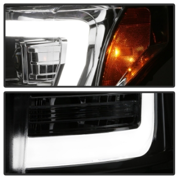 Picture of Spyder 11-16 Ford F-250-F-350 V2 Projector Headlights - Light Bar DRL - Chrome PRO-YD-FS11V2-LB-C
