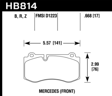 Picture of Hawk 07-14 Mercedes-Benz CL550-CL600 Performance Ceramic Street Front Brake Pads