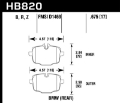 Picture of Hawk 12-17 BMW M6 - 14-17 BMW M6 Gran Coupe - 13-16 BMW M5 Performance Ceramic Rear Brake Pads