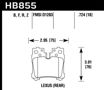Picture of Hawk 07-17 Lexus LS460 - 08-16 Lexus LS600h Performance Ceramic Street Rear Brake Pads