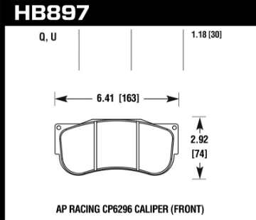 Picture of Hawk DTC-70 AP Racing CP6269 Race Brake Pads
