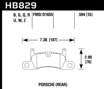 Picture of Hawk 12-17 Porsche 911 HPS 5-0 Rear Brake Pads