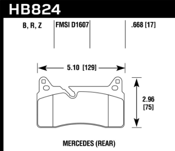Picture of Hawk 11-15 Mercedes-Benz SLS AMG HPS 5-0 Rear Brake Pads