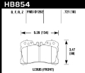 Picture of Hawk 07-17 Lexus LS460 - 08-16 Lexus LS600h HPS Street Front Brake Pads