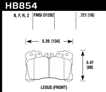 Picture of Hawk 07-17 Lexus LS460 - 08-16 Lexus LS600h HPS Street Front Brake Pads