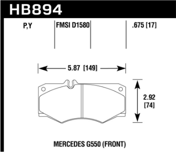 Picture of Hawk 09-17 Mercedes-Benz G550 LTS Street Front Brake Pads