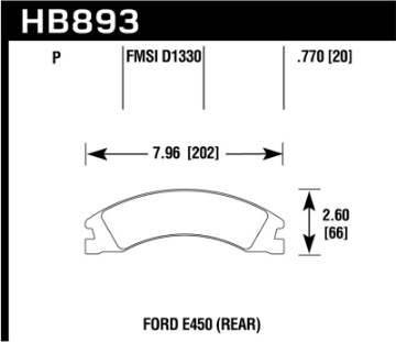 Picture of Hawk 08-16 Ford E-450 Super Duty Super Duty Street Rear Brake Pads