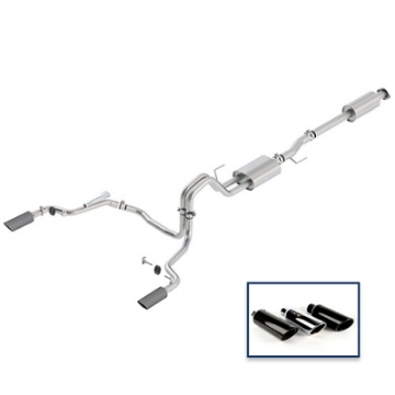 Picture of Ford Racing 15-18 F-150 5-0L Cat-Back Sport Exhaust System - Rear Exit Carbon Fiber Tips