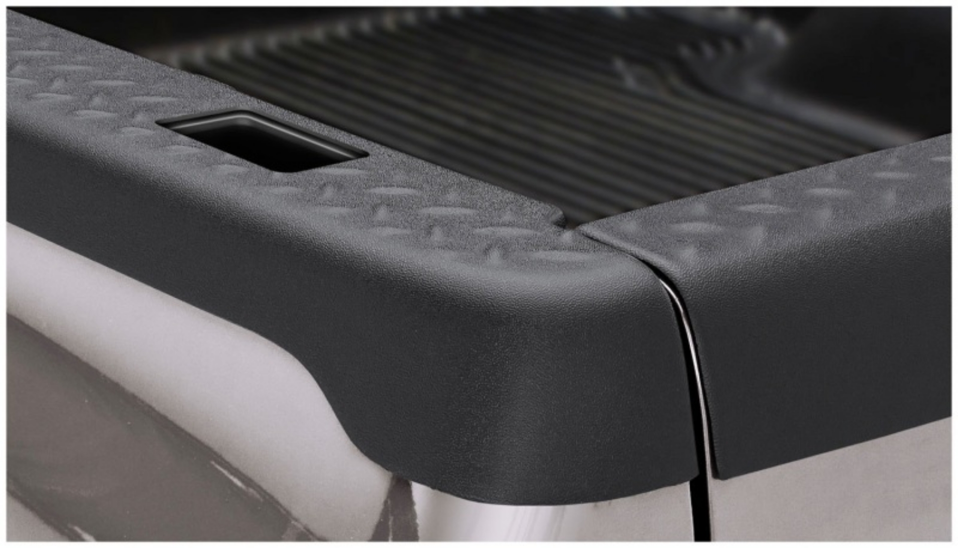 Picture of Discontinued - Bushwacker 88-99 Chevy C1500 Fleetside Bed Rail Caps 78-0in Bed Does Not Fit Flareside - Black