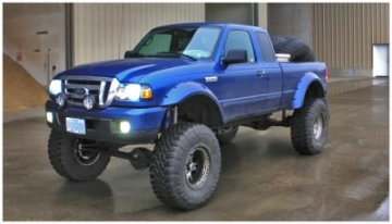 Picture of Bushwacker 93-11 Ford Ranger Styleside Cutout Style Flares 2pc 72-0-84-0in Bed - Black