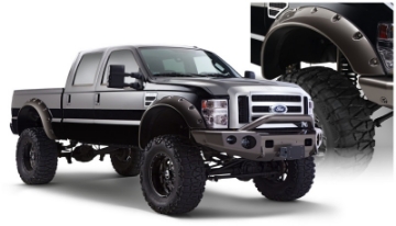 Picture of Bushwacker 08-10 Ford F-250 Super Duty Cutout Style Flares 2pc - Black