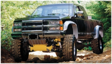 Picture of Bushwacker 88-99 Chevy C1500 Cutout Style Flares 2pc - Black