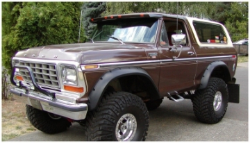 Picture of Bushwacker 78-79 Ford Bronco Cutout Style Flares 2pc - Black