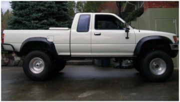 Picture of Bushwacker 89-95 Toyota Cutout Style Flares 2pc - Black