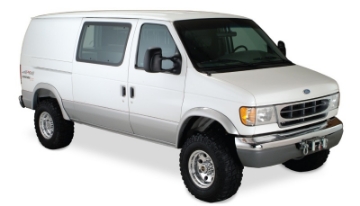 Picture of Bushwacker 92-14 Ford E-250 Super Duty Extend-A-Fender Style Flares 2pc - Black