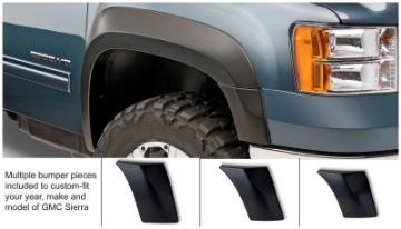 Picture of Bushwacker 07-14 GMC Sierra 2500 HD Extend-A-Fender Style Flares 2pc - Black