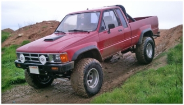 Picture of Bushwacker 84-88 Toyota Extend-A-Fender Style Flares 4pc Compatible w- Domestic Bed - Black