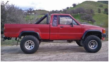 Picture of Bushwacker 84-88 Toyota Extend-A-Fender Style Flares 4pc Compatible w- Domestic Bed - Black