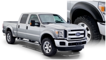 Picture of Bushwacker 11-16 Ford F-350 Super Duty Styleside Extend-A-Fender Style Flares 4pc - Black